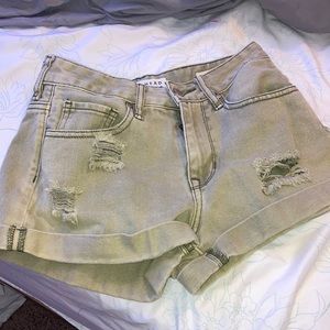 Slightly Ripped Jean Shorts